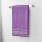 Badetuch „Violet olympian“. Badetücher, 50x100 cm, 70x140 cm. Elegantes handtuch, das eine gemütliche und stilvolle atmosphäre im badezimmer schafft.